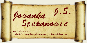 Jovanka Stepanović vizit kartica